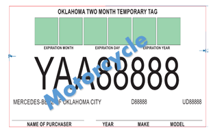 Temp Tag 10 Day (Motorcycle Size) sold in increments of 12 – ADR of