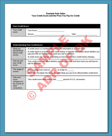 Risk-Based Pricing Forms