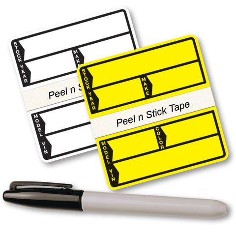 Poly Stock Stickers-HARD PLASTIC PEEL N STICK