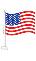 Clip-On Flag "USA"
