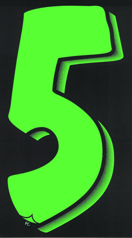 Vinyl Numbers (7.5) - Green on Black